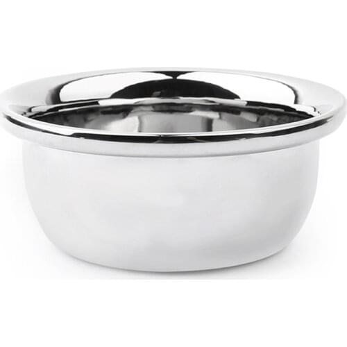 YINTAL Stainless Steel Mens Shaving Bowl Mug Wide Bowl Rim Barber Male Face Cleaning Soap Mug Shaving Brush Cup Shave Tool 9CM