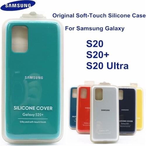 Original Samsung Galaxy S20/S20Plus/S20 UItra Liquid Silicone Case Silky Soft-Touch Finish Back Protective Cover For Samsung s20