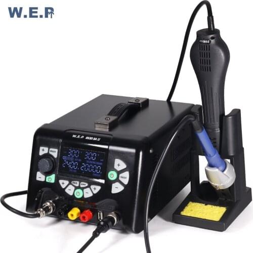 WEP 853D 5A-II Hot Air Soldering Iron with DC power supply 3 in 1 BGA rework station welding machine