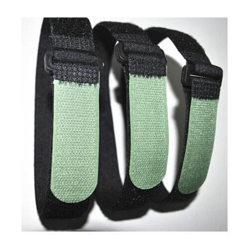 Reverse buckle Velcro strap reusable length clamping strap with plastic buckle end. hook and loop ties for packaging