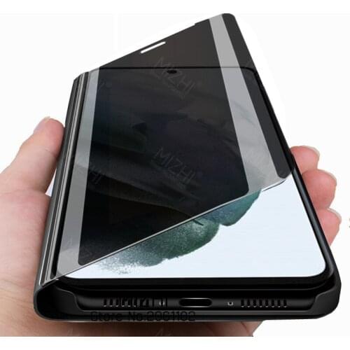 Luxury Smart Mirror Flip Case for samsung galaxy s 21 s21 fe sumsung sansung samsong galax s21fe Stand Holder Phone Cover Coque