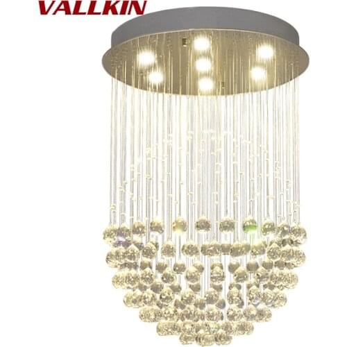 LED Round Chandelier Crystal Chandeliers Lighting Globular Luxury Design for Indoor Deco Dining Room Living Room Hotel Study Bar