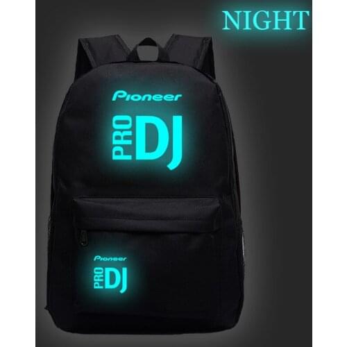 New beautiful Pioneer Pro Dj Luminous Backpack Students Boys Girls school bag Teens Casual Mochila Laptop Bags for Men Women