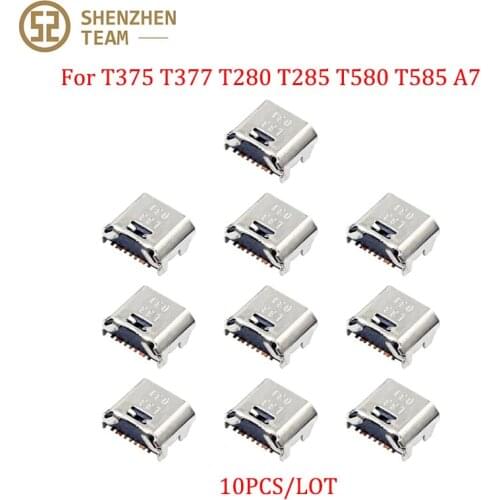 SZteam 10Pcs/Lot Micro USB Charging Port Connector Socket For Samsung Galaxy Tab E 8.0 T375 T377 T280 T285 T580 T585 A7