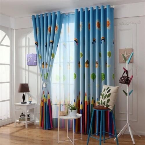 Beautiful Colorful Printed Blackout Curtains for Children Living Room Bedroom Kids Home Decorative Drapes Custom Made