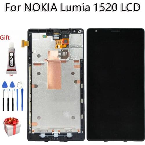 Grade AAA Display For NOKIA Lumia 1520 LCD Touch Screen With Frame Original Digitizer Assembly Replacement Parts Free Tools
