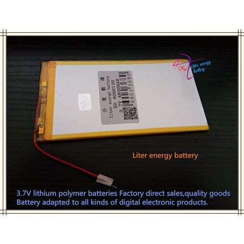 Best battery brand 1PCS free shipping 3.7 V lithium polymer battery 4060130 tablet battery 4800 mah mobile power