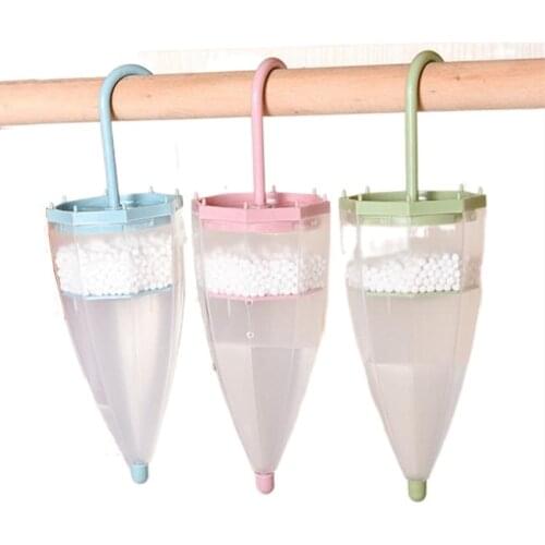 1Pcs Umbrella Shape Wardrobe Dehumidifier For Home Hanging Clothes Dryer With Moisture Proof Desiccant Reusable Absorber Box