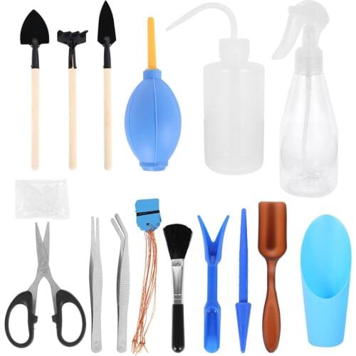 10/16pcs Garden Planter Kit Succulent Planting DIY Tool Set Transplant Seedling Tool Bonsai Miniature Gardening Hand Tools