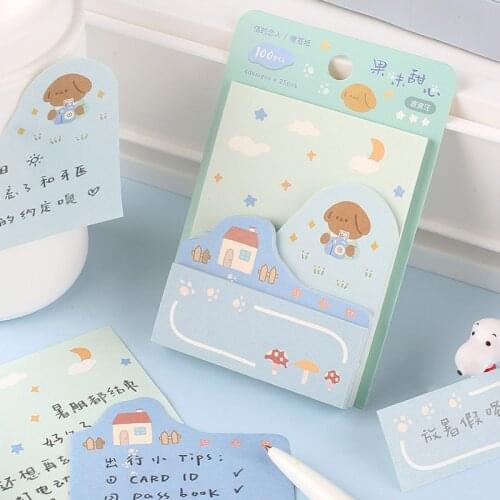 100sheets Multi-specification Memo Pad Notes Cartoon Bear Posted It Planner Notepads Office School Supplies