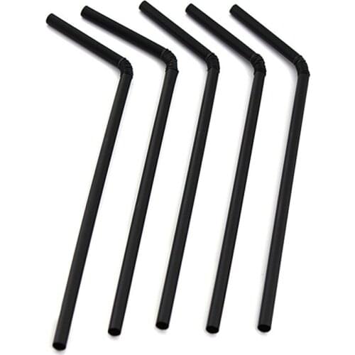 100PCS/Lot Black Straws PP Drinking Straws For Christmas/Birthday/Wedding Decorative Party Decoration Supplies Bar Straws