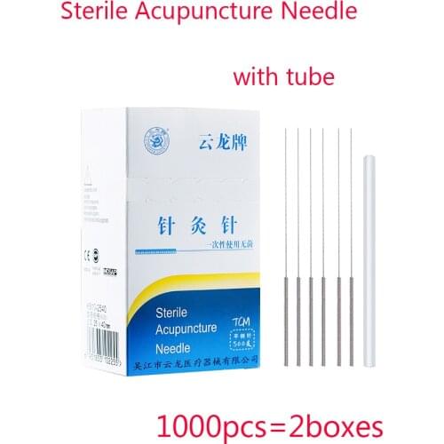 Big Sizes 1000pcs/2boxes yunlong Disposable Acupuncture Needle with tube sterile Needle beauty massage needle