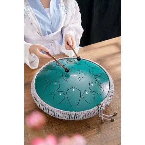 Worry-free drum new 15-Tone Steel Tongue Drum 14 Inch Tongue Drum Ethereal drum beat Musical instrument Yoga Meditation Music