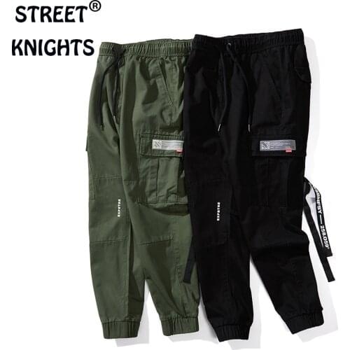 2021 Mens Cotton Casual Pants Summer Thin Large Pocket Trousers Outdoor Sports Elastic Pants Loose Wild Harlan Casual Pants Men