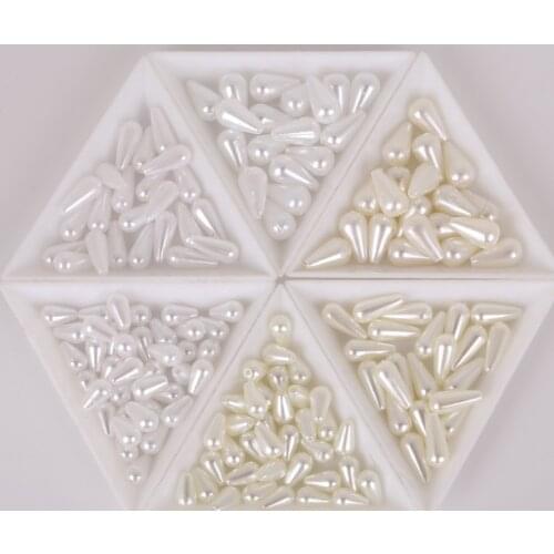 Water Droplets Shape Straight Hole Imitation Pearls Beads For Jewelry Making DIY Woman Bracelet Necklace Accessories