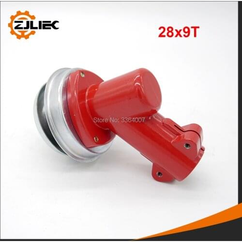 Red Brush Cutter Gear Case Assy 28mm 9 Teeth Fit For Garden Trimmer Grass Cutter 28mm Shaft gear box gear housing