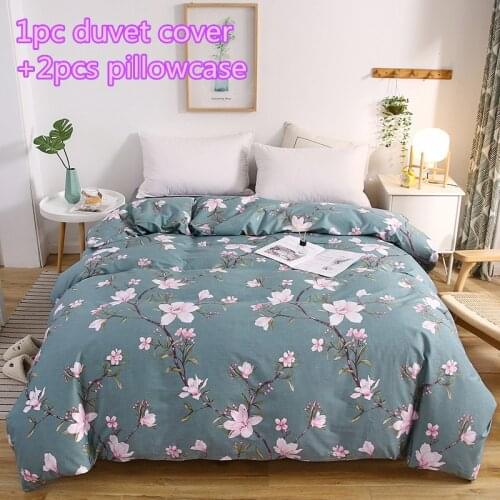 Peach blossom duvet cover sets Pure cotton quilt cover twin single double queen king bedding set 2pc pillowcase comforter cover