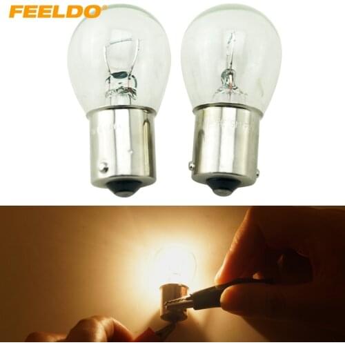 FEELDO 40Pcs 1156 BA15S S25 P21W 12V Car Clear Glass Lamp Turn Tail Bulb Auto Indicator Halogen Lamp #FD-2724