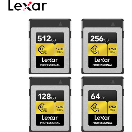 Lexar Professional CFexpress Memory Card up to 1750MB/s Type B RAW 4K Video 256GB 128GB 64GB CF express For Digital SLR Camera