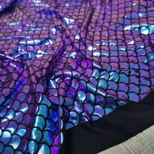 Cosplay Lycra Dancing Holographic Fabric Stretchy Shiny Laser Costume Tilda Doll Tissue DIY Stage Dress