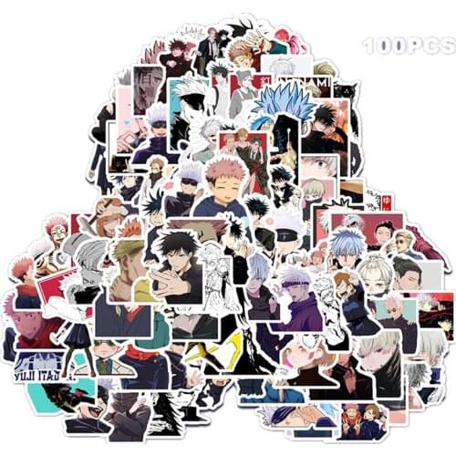 TD ZW 100Pcs Jujutsu Kaisen Stickers For Suitcase Skateboard Laptop Luggage Fridge Phone Car Styling Sticker