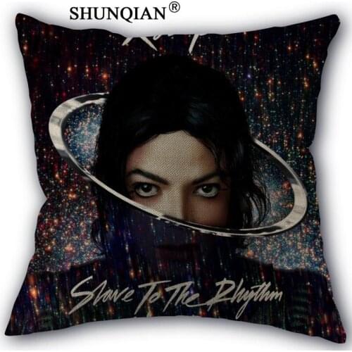 Michael jackson Pillowcase Cotton Linen Square Zippered Pillow Cover Unique Design Customize Your Picture 45x45cm one side