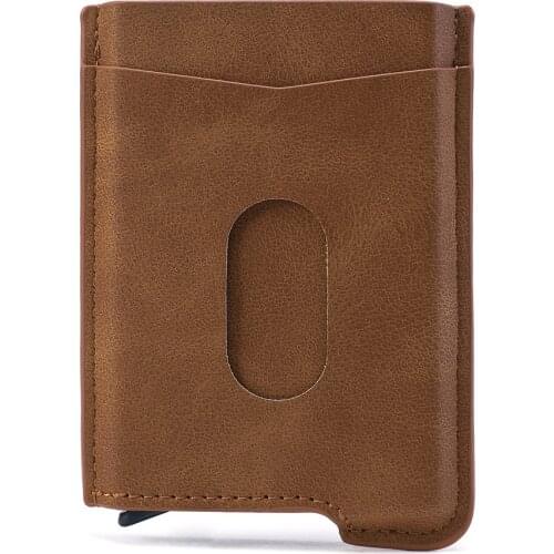 New Leather Credit Card Case Wallet RFID Blocking Bank Card Holder Customized Wallet DIY Purse Brand Quality