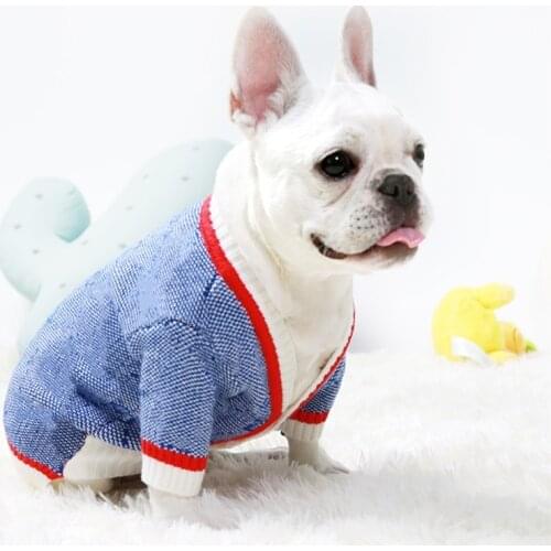Pet Dog Clothes Fashion Puppy Sweater Coats Brand Dog Cardigan Schnauzer Chihuahua Bulldog Clothing Dog Costume Dropshipping