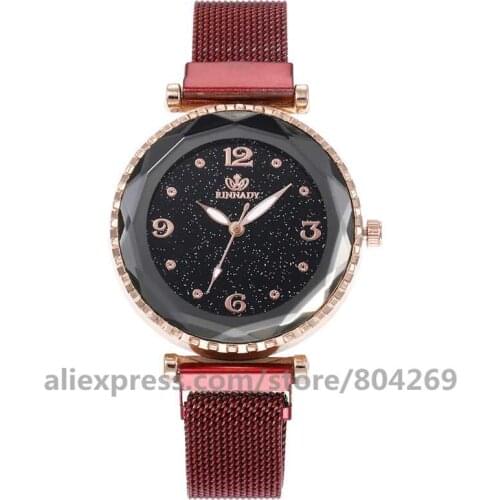 Wholesale Magnetic Female Women Watches Clock Quartz Wristwatch Fashion Ladies Rose GoldWrist Watch reloj mujer relogio feminino