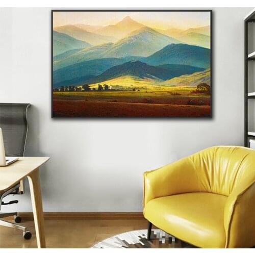 Landscape wall art Giant Mountain canvas painting for living room wall decoration print picture art no frame