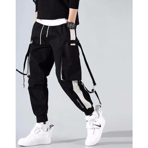 Streetwear Pockets Mens Jogger Pants Hip Hop Sweatpants Joggers Trousers Tactical Mens Pants Cargo Harem Pants Men Clothes