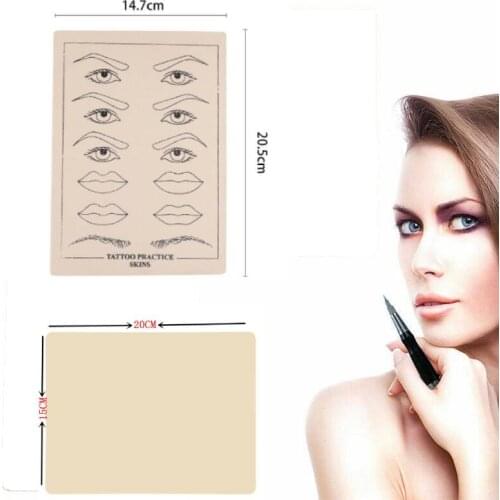 ATOMUS Silicone Microblading Makeup Eyebrow Lips Tattoo Practice Skin Tattoo Training Tools 20CM X 15CM
