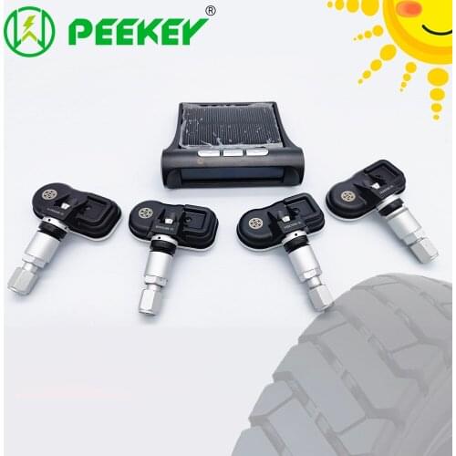 Solar Power TPMS Car Tire Pressure Alarm Monitor System Auto Security Alarm Systems Tyre Pressure Temperature Warning
