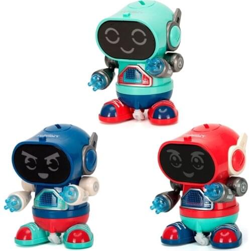 T5EC Singing Dancing Robot Battery Powered Toy Electric Music Dance Robot Doll with Charming Light Effect Gifts for Kids