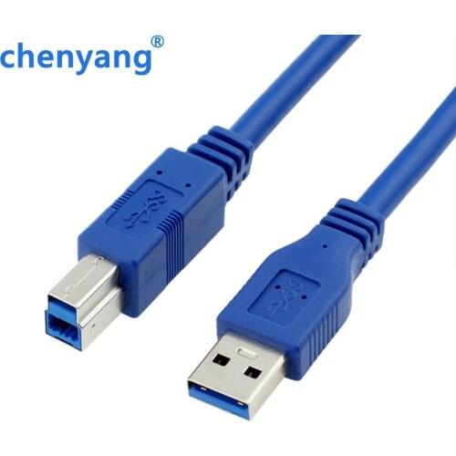 USB 3.0 A Male AM to USB 3.0 B Type Male BM USB3.0 Cable For printer scanner HDD 0.3M 0.6M 1M 1.5M 1.8M 3M 5M free shipping