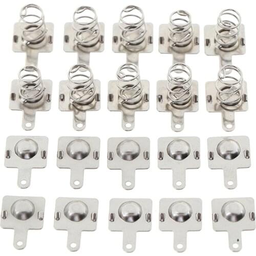 20pcs Replacement Metal Batteries Spring Contact Plate Silver For AA AAA Batteries NEW