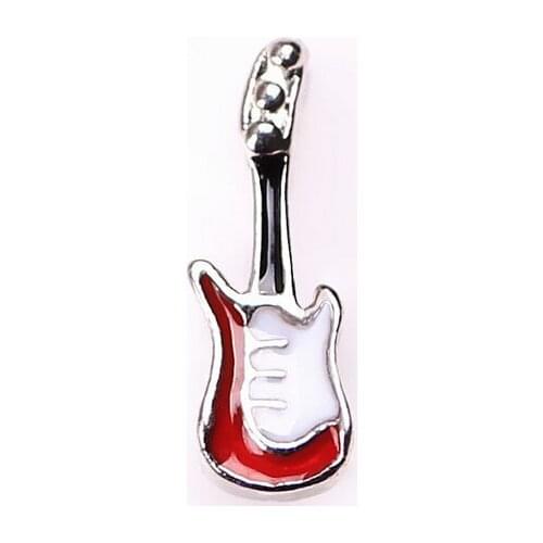 20PCS/lot Guitar Alloy Floating Charms, DIY Jewelry Findings Fit For Magnetic Glass Locket