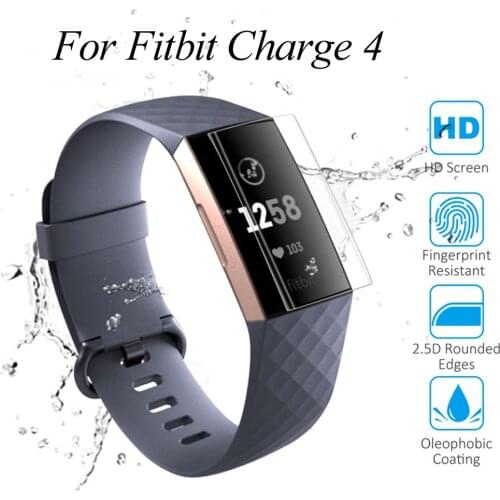 3PCS HD Clear TPU Protective Film For Fitbit Charge 4 smart bands Anti-Scratch Screen Protector Cover Smart Watch Accessories