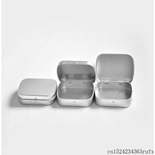800 Pcs Hinge Tin Box Small Square Tin Gift Box Sealing Plain Storage Boxes
