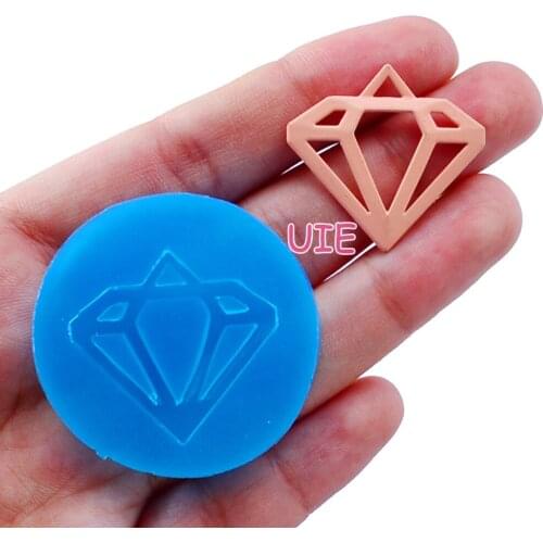 FYL263U 27.1mm x 29.1mm Diamond Silicone Mold Fondant Cake Decoration Candy Resin Clay Earrings Necklace Craft Soap Candle