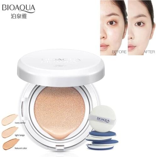 BIOAQUA Sunscreen Air Cushion BB Cream Concealer Moisturizing Foundation Whitening Makeup Bare For Face Beauty