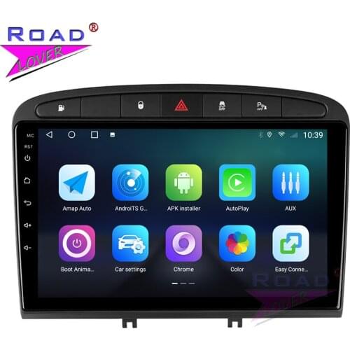 For Peugeot 408 308 2010-2016 Auto GPS Navigation 9" Android 10.0 Octa Core 6G+128G DSP TPMS Bluetooth FM/AM Radio Tape Recorder