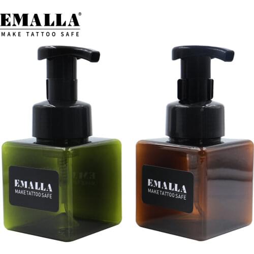 EMALLA Tattoo Empty Bottle 1Pcs 250ml Tattoo Spray Bottle Press Type For Tattoo Makeup Foam Tattoo Accessories Free Shipping