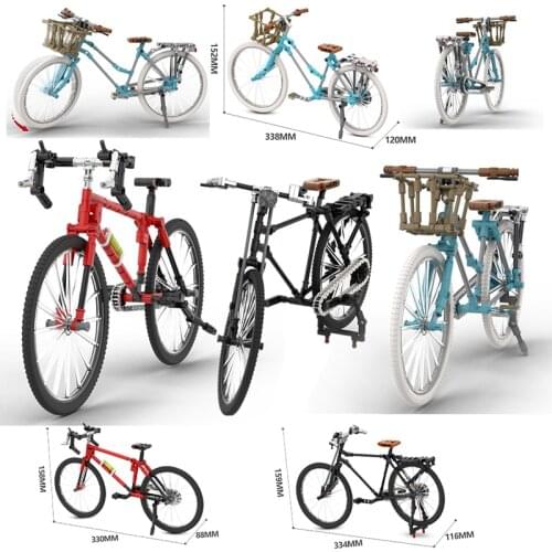 City Bike Mountain Cycling Technical Vehicles Sports Racing Car Model Building Block Speed Champions DIY Brick Toy Friends Ideas