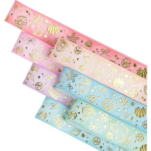 HSDRibbon 22mm 7/8inch HSD-Genuine Pattern Foil Printed on Grosgrain Ribbon