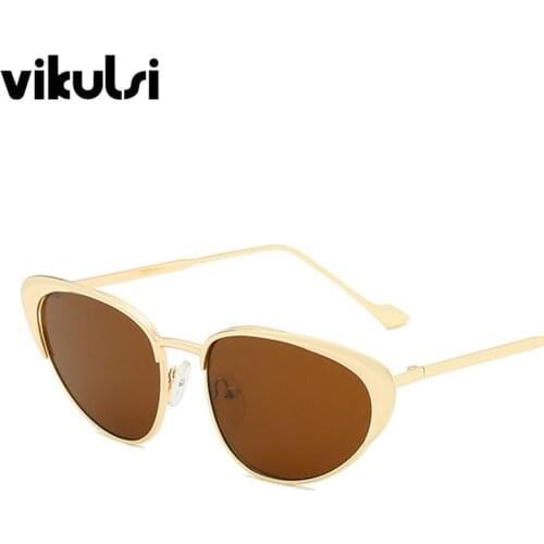 Italian Small Triangle Sunglasses Women Vintage Glasses Fashion Small Size Red Yellow Clear Lens Sun Glasses 2019 New UV400