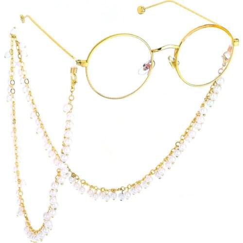 JGL0048 2020 latest design Fashion Tassel Pearl sunglasses Chain Reading Cord Holder Rope Europe charm couple fashion jewelry