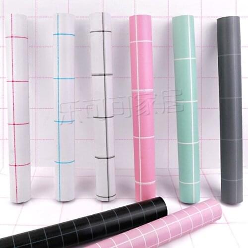 Checkered wall paper 10 meters room renovation supplies net red girl heart dormitory bedroom layout bedroom warm wallpaper