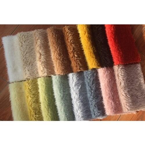 Buy 3 get 1 free 1cm Plush Fur Fabric For DIY Doll Toys 18X25CM Soft Materilas Plush Fabric 16Colours