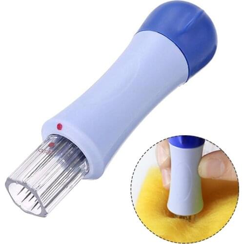 LMDZ Plastic Punch Needle Set 7 Needles Embroidery Needle Pen for Felting Wool DIY Felting Craft Tool Handle Holder Starter Kit